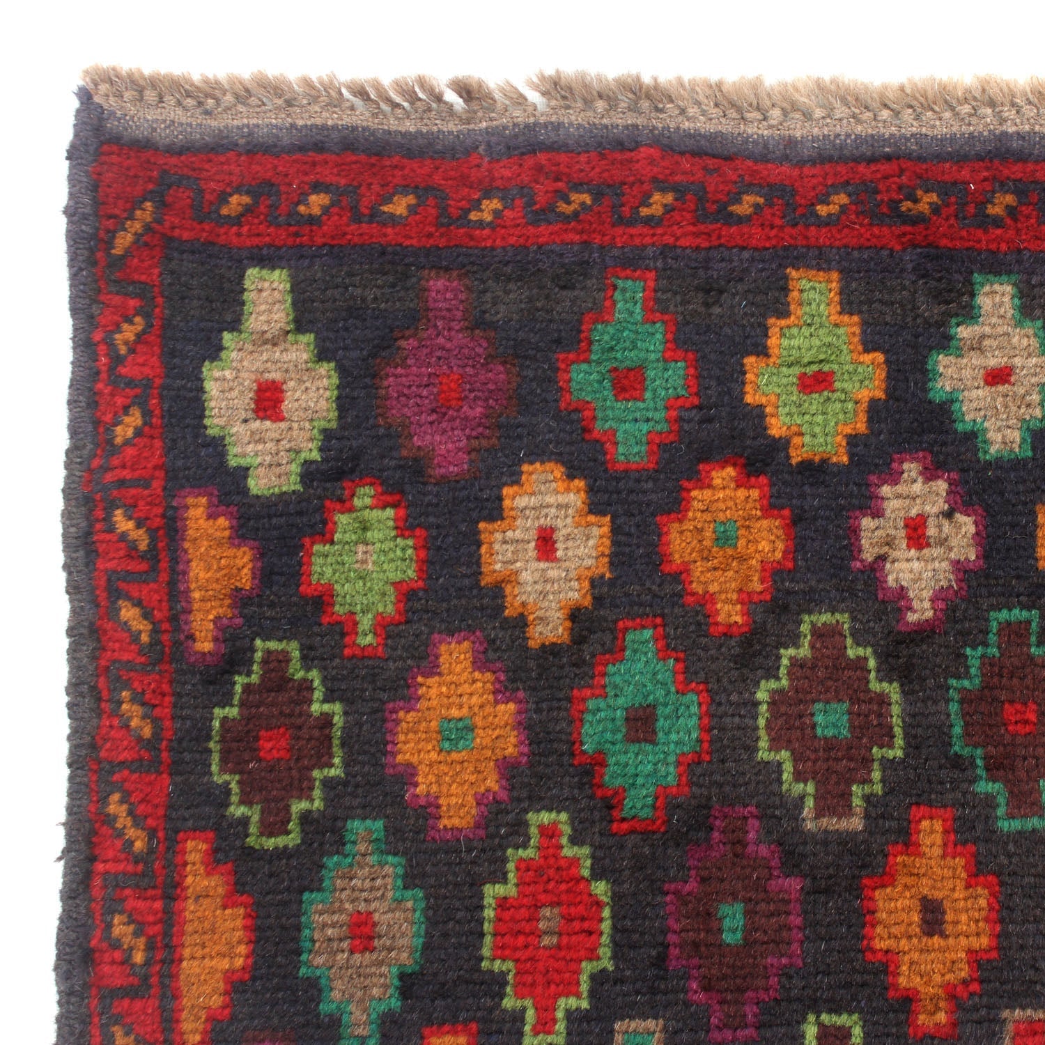 3' X 5' Blue Handmade Kohistani Baluchi Afghan Rug Rectangular