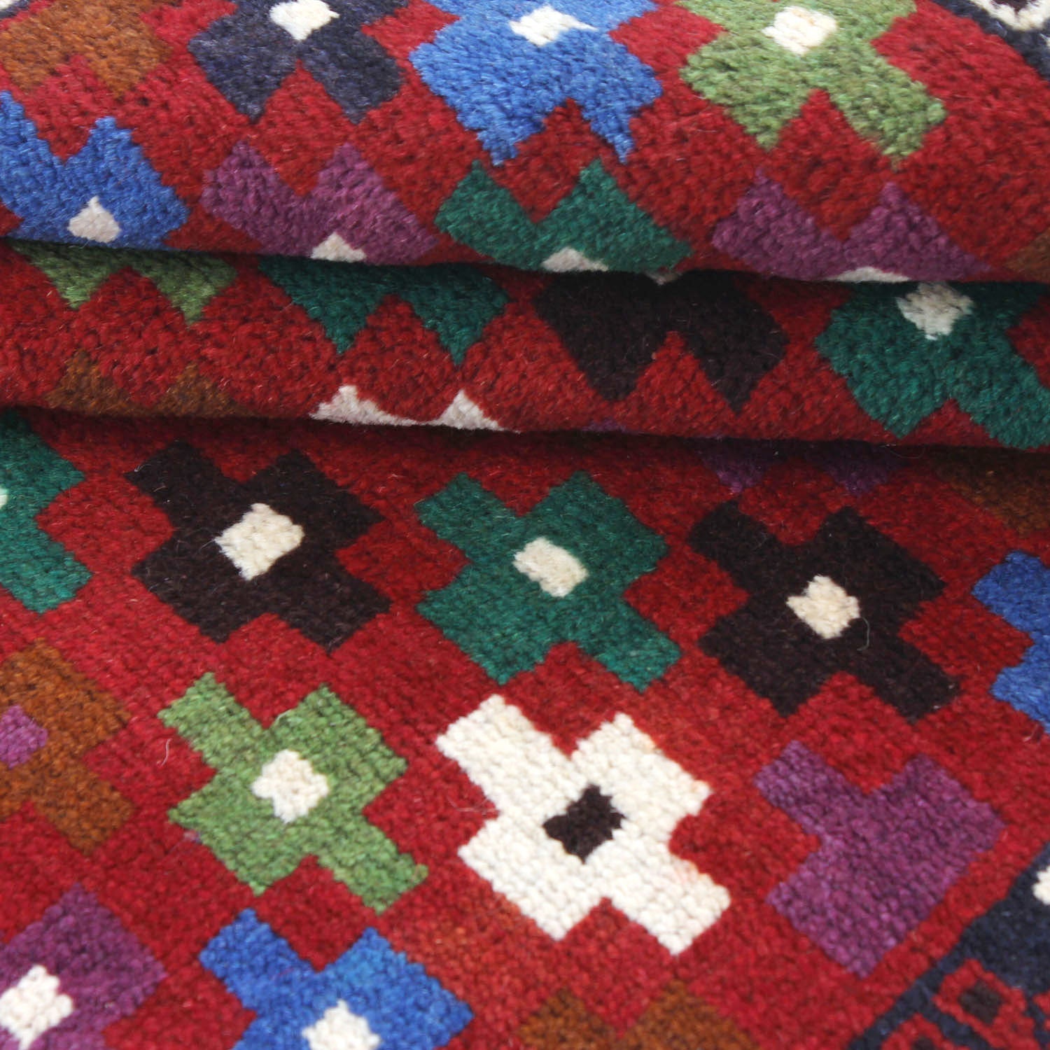 3' X 5' Red Handmade Kohistani Baluchi Afghan Rug Rectangular