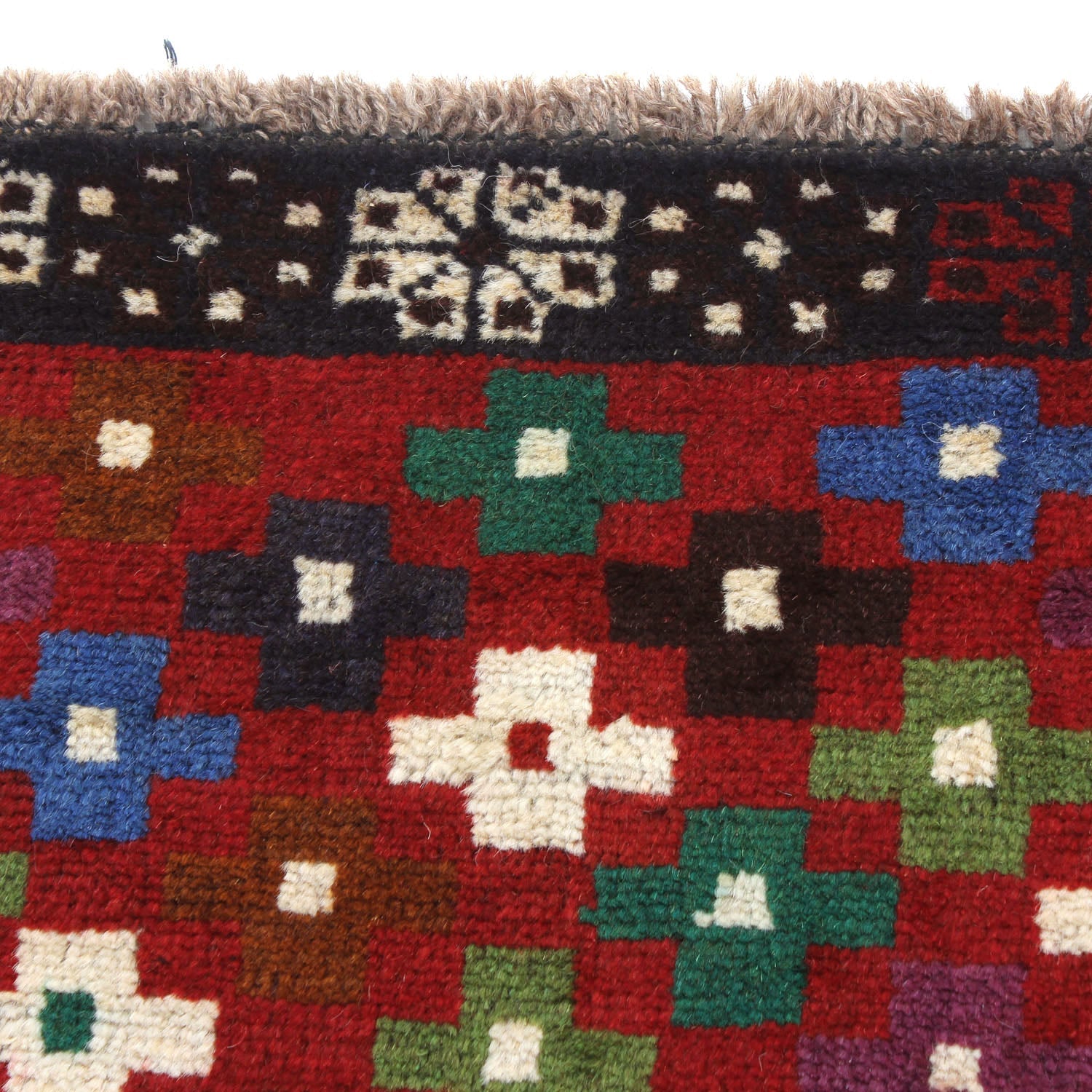 3' X 5' Red Handmade Kohistani Baluchi Afghan Rug Rectangular