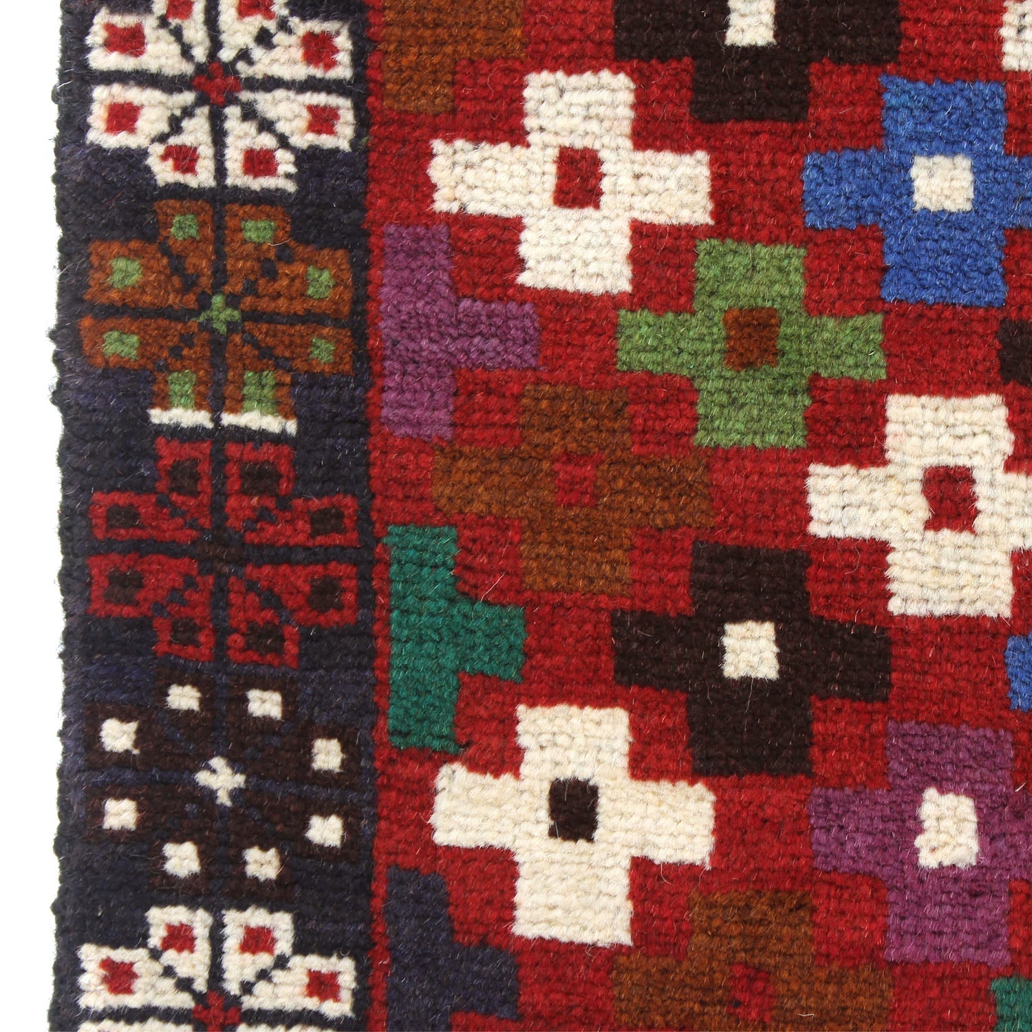 3' X 5' Red Handmade Kohistani Baluchi Afghan Rug Rectangular