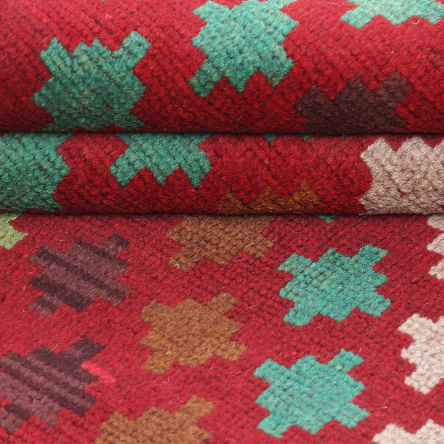 3' x 5' Red Handmade Kohistani Baluchi Afghan Rug Rectangular