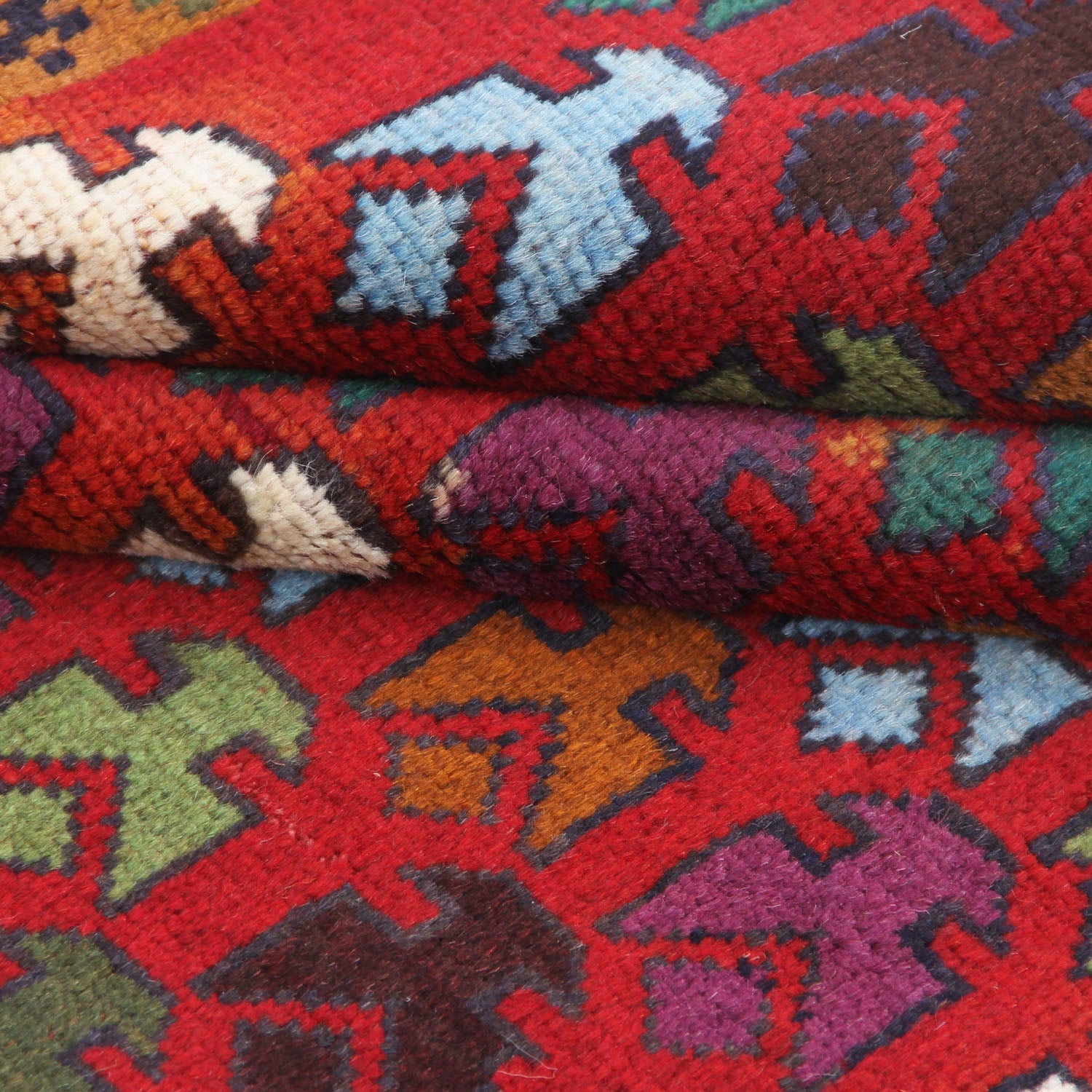 3' X 5' Red Handmade Kohistani Baluchi Afghan Rug Rectangular