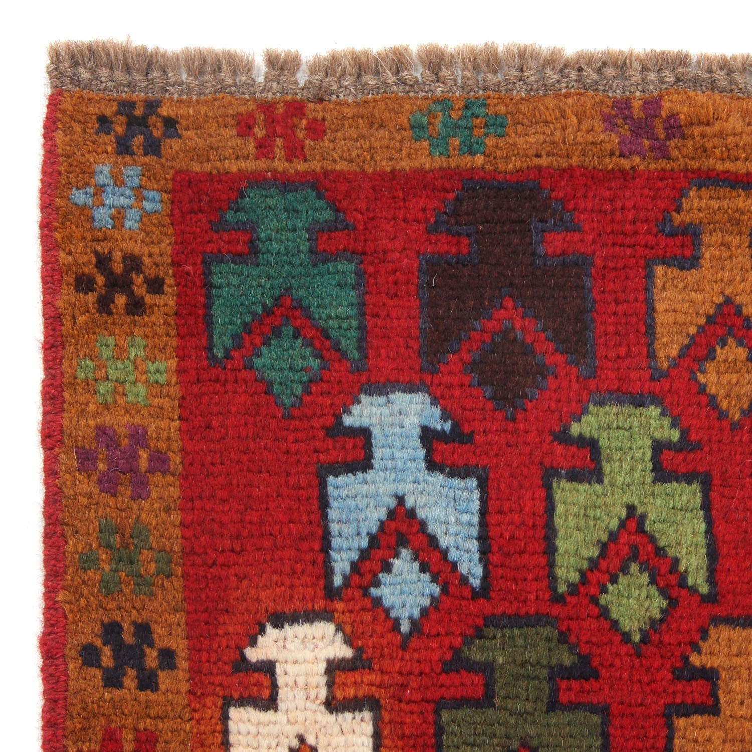 3' X 5' Red Handmade Kohistani Baluchi Afghan Rug Rectangular