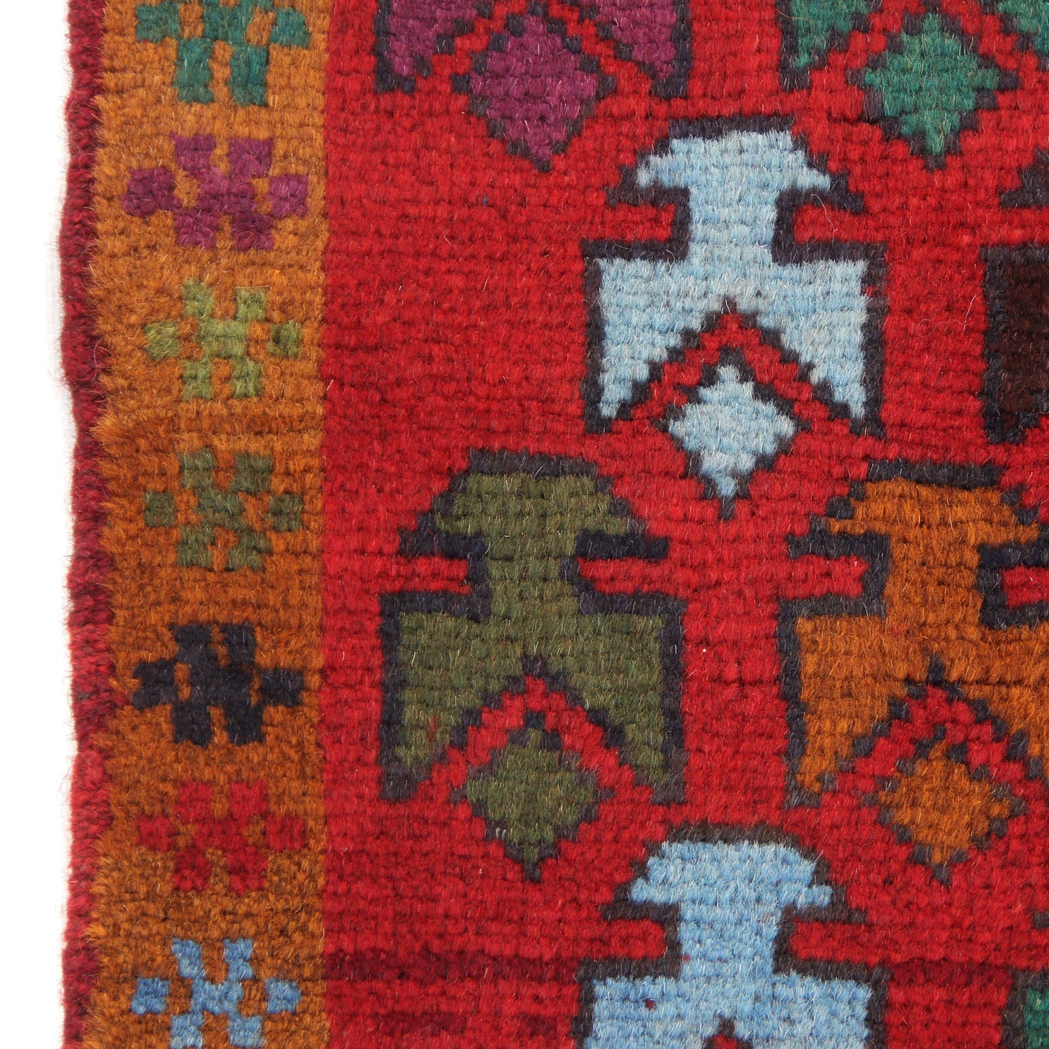 3' X 5' Red Handmade Kohistani Baluchi Afghan Rug Rectangular