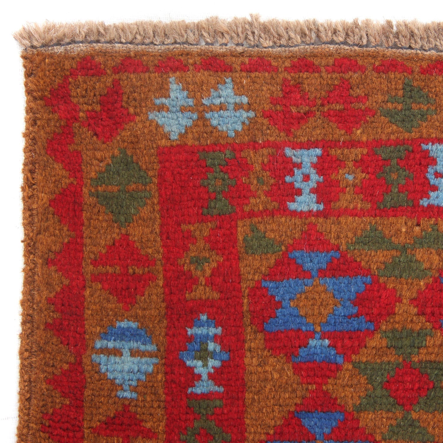 3' X 5' Gold Handmade Kohistani Baluchi Afghan Rug Rectangular