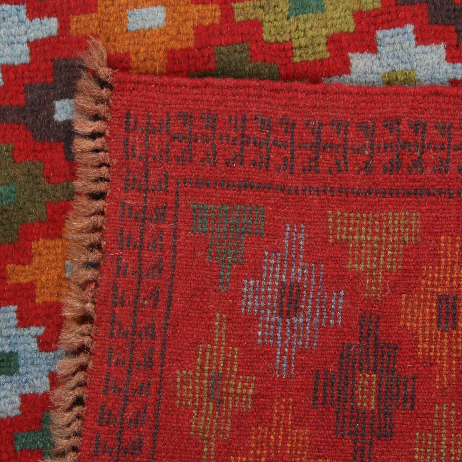 3' X 5' Red Handmade Kohistani Baluchi Afghan Rug Rectangular