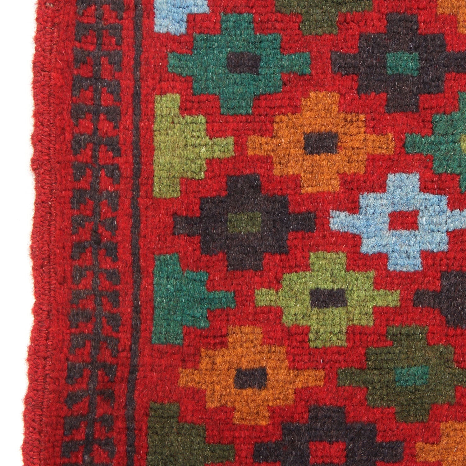 3' X 5' Red Handmade Kohistani Baluchi Afghan Rug Rectangular