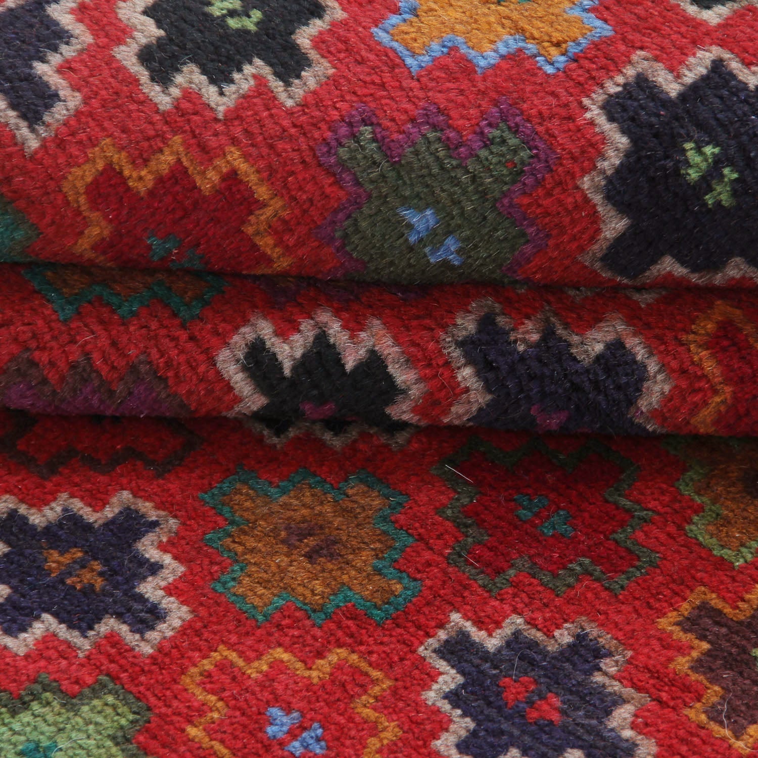 3' X 5' Red Handmade Kohistani Baluchi Afghan Rug Rectangular