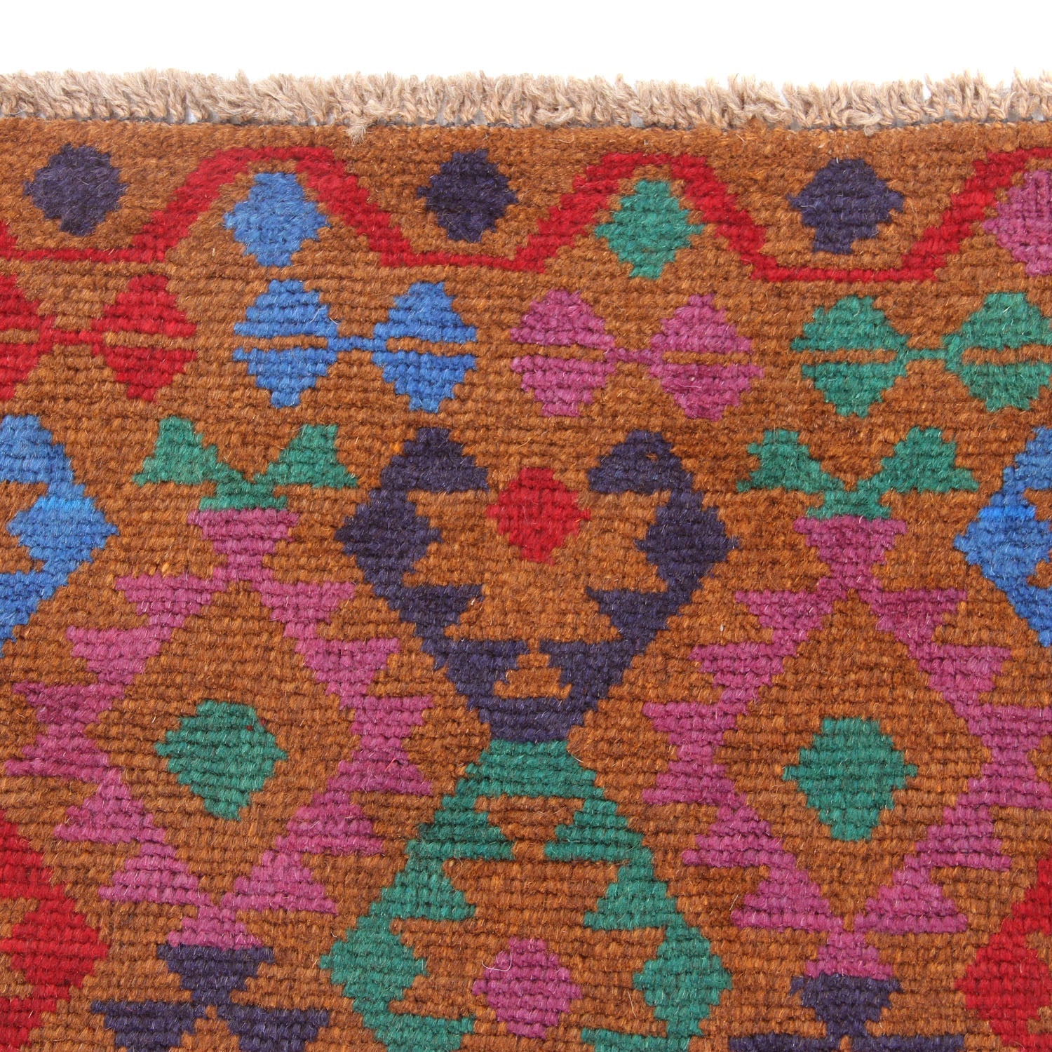 3' x 5' Gold Handmade Kohistani Baluchi Afghan Rug Rectangular