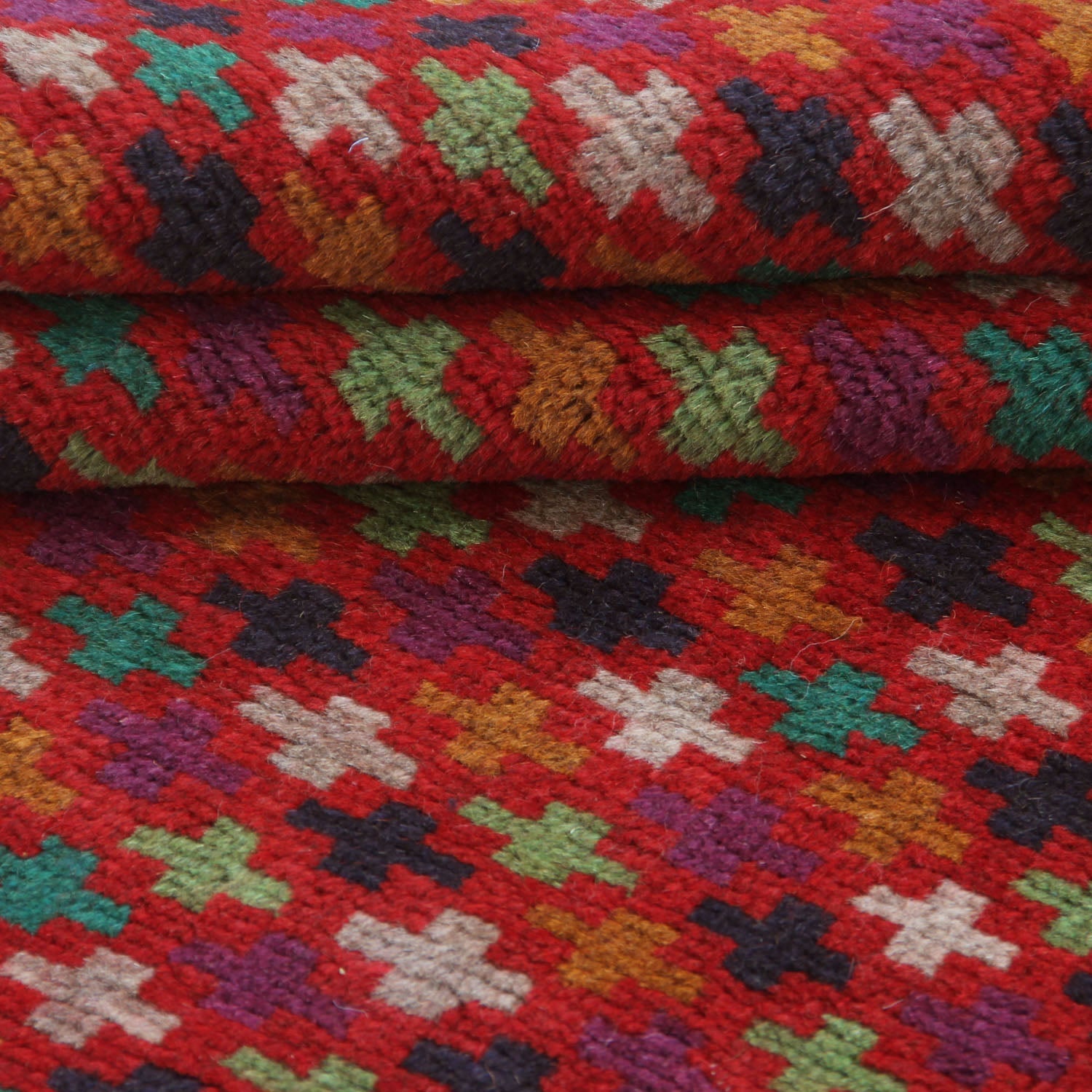 3' X 5' Red Handmade Kohistani Baluchi Afghan Rug Rectangular