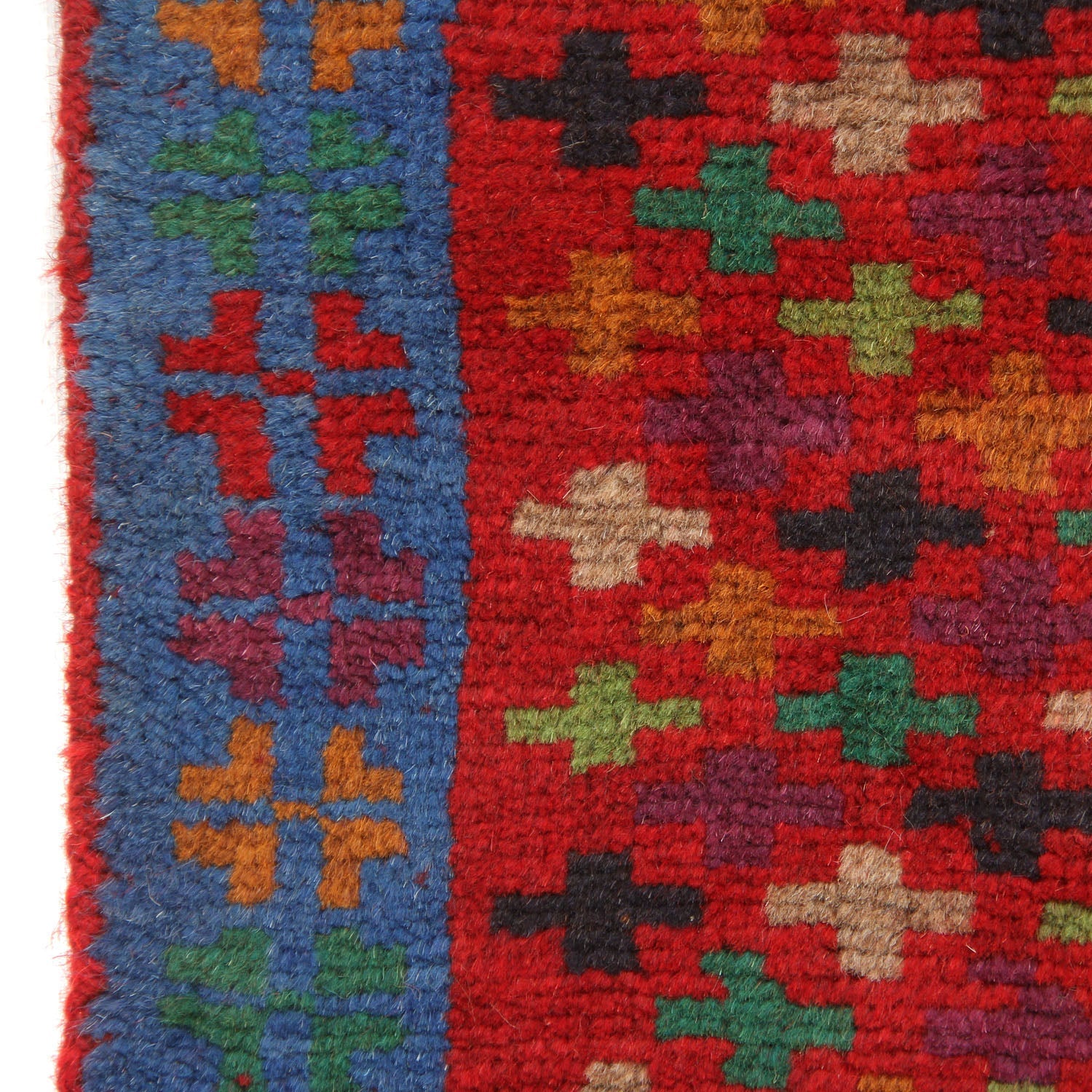 3' X 5' Red Handmade Kohistani Baluchi Afghan Rug Rectangular