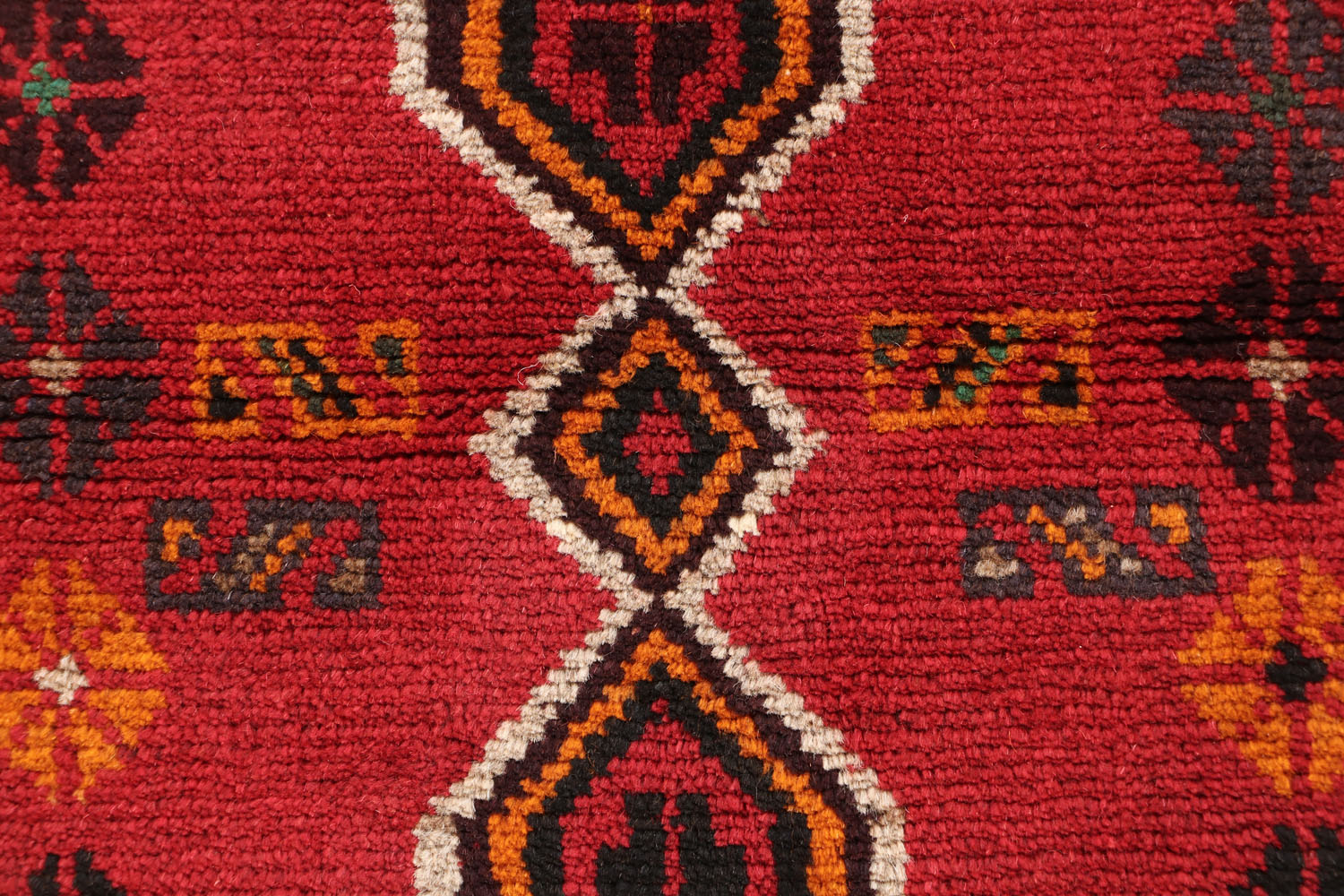 3' X 5' Red Handmade Kohistani Baluchi Afghan Rug Rectangular