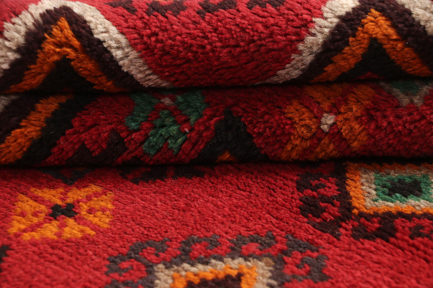 3' X 5' Red Handmade Kohistani Baluchi Afghan Rug Rectangular