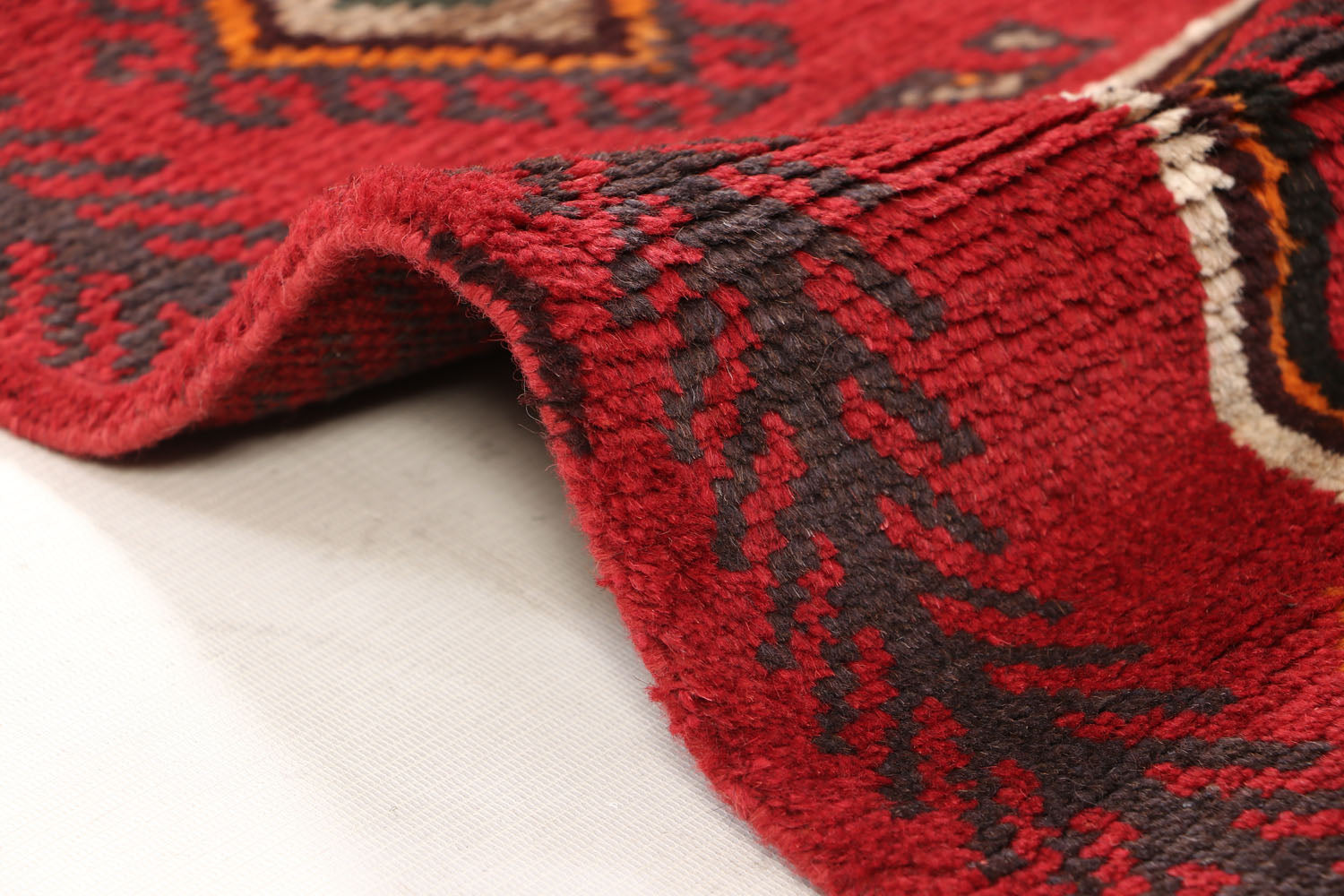 3' X 5' Red Handmade Kohistani Baluchi Afghan Rug Rectangular