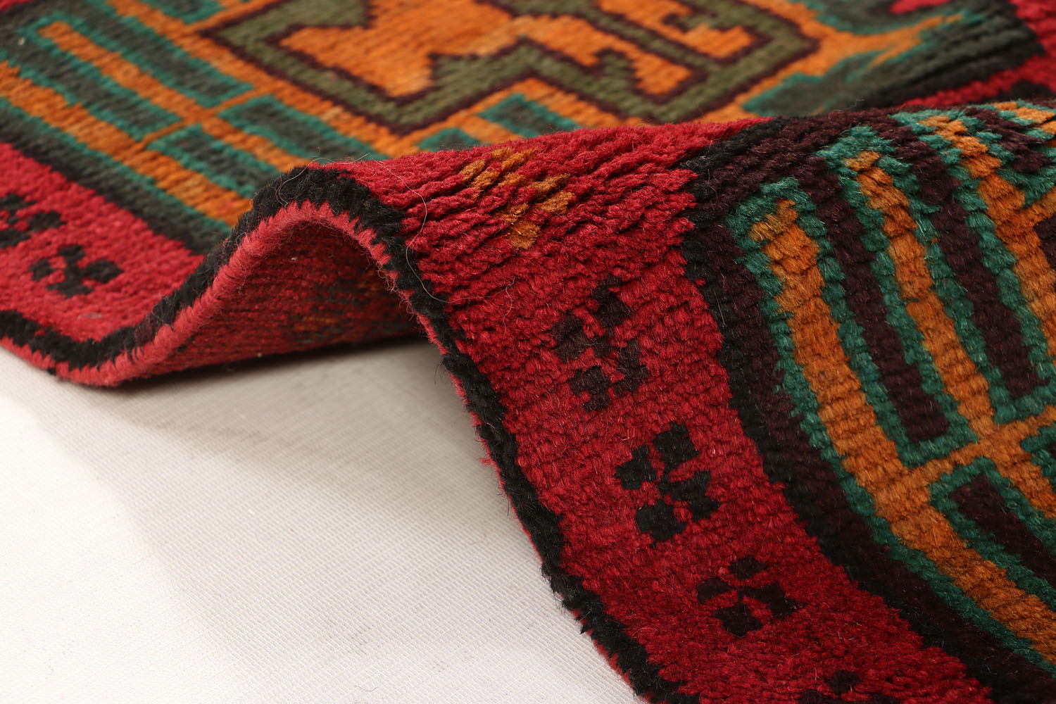 3' x 5' Red Handmade Kohistani Baluchi Afghan Rug Rectangular