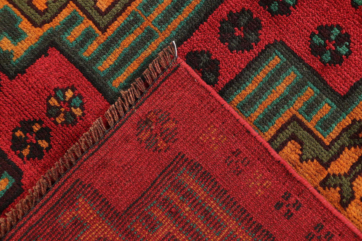 3' x 5' Red Handmade Kohistani Baluchi Afghan Rug Rectangular