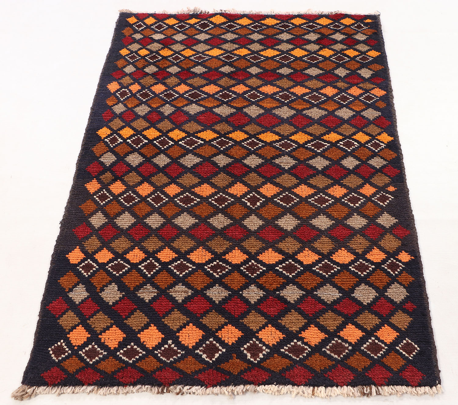 3' x 5' Blue Handmade Kohistani Baluchi Afghan Rug Rectangular