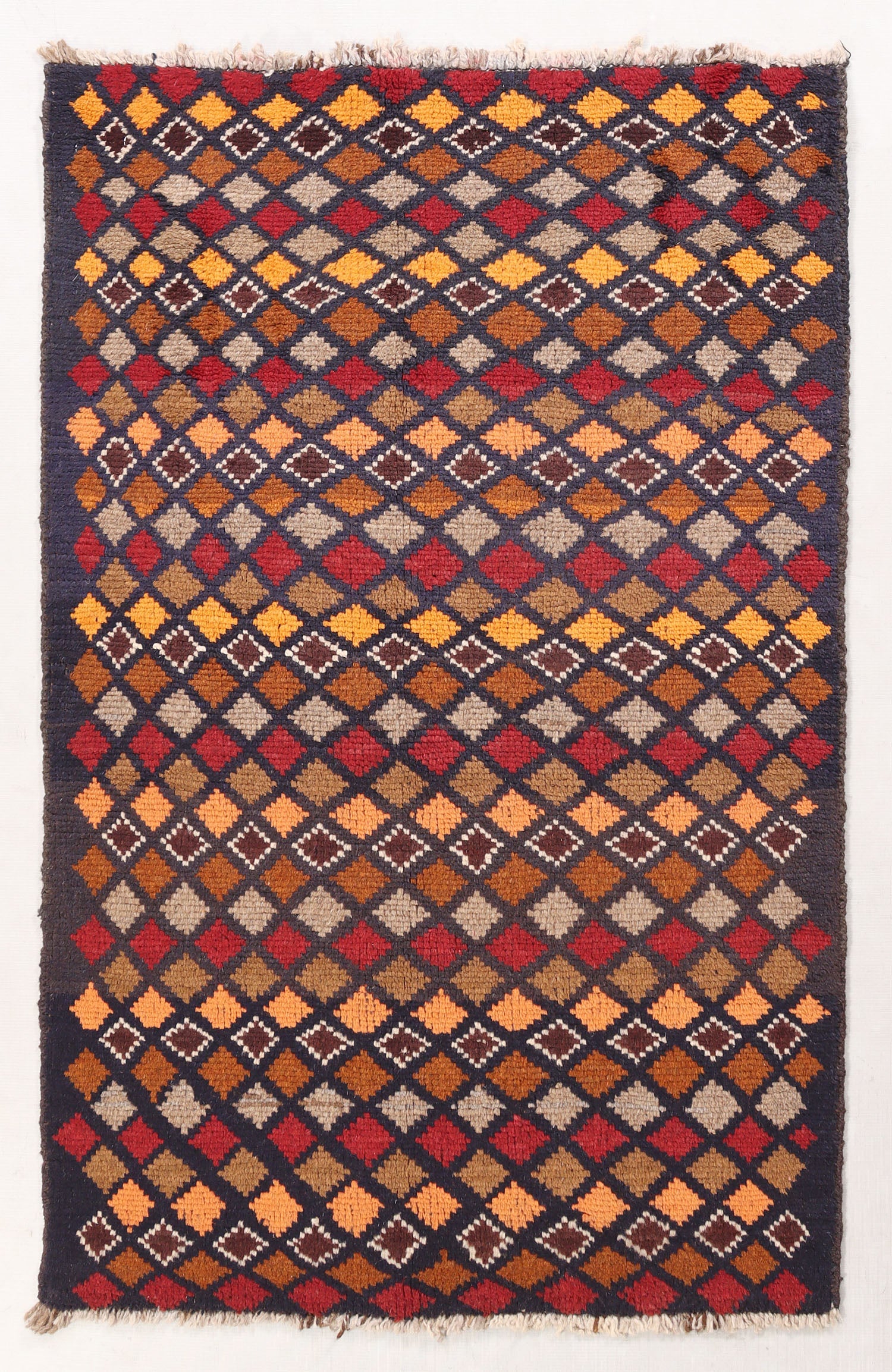 3' x 5' Blue Handmade Kohistani Baluchi Afghan Rug Rectangular