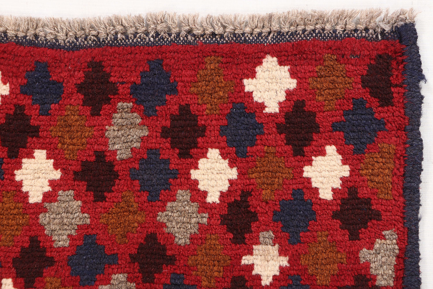 3' X 4' Red Handmade Kohistani Baluchi Afghan Rug Rectangular