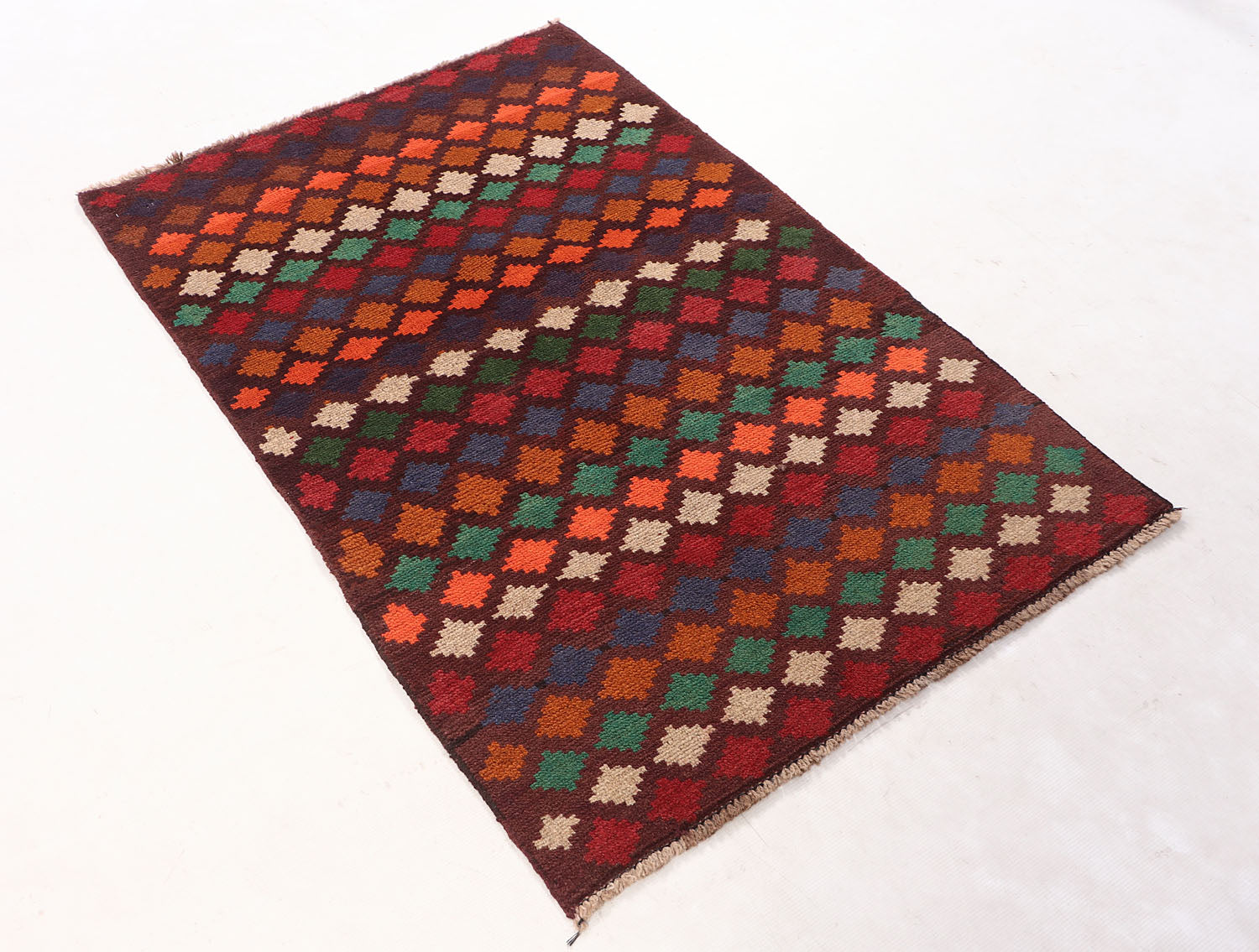 3' x 5' Brown Handmade Kohistani Baluchi Afghan Rug Rectangular