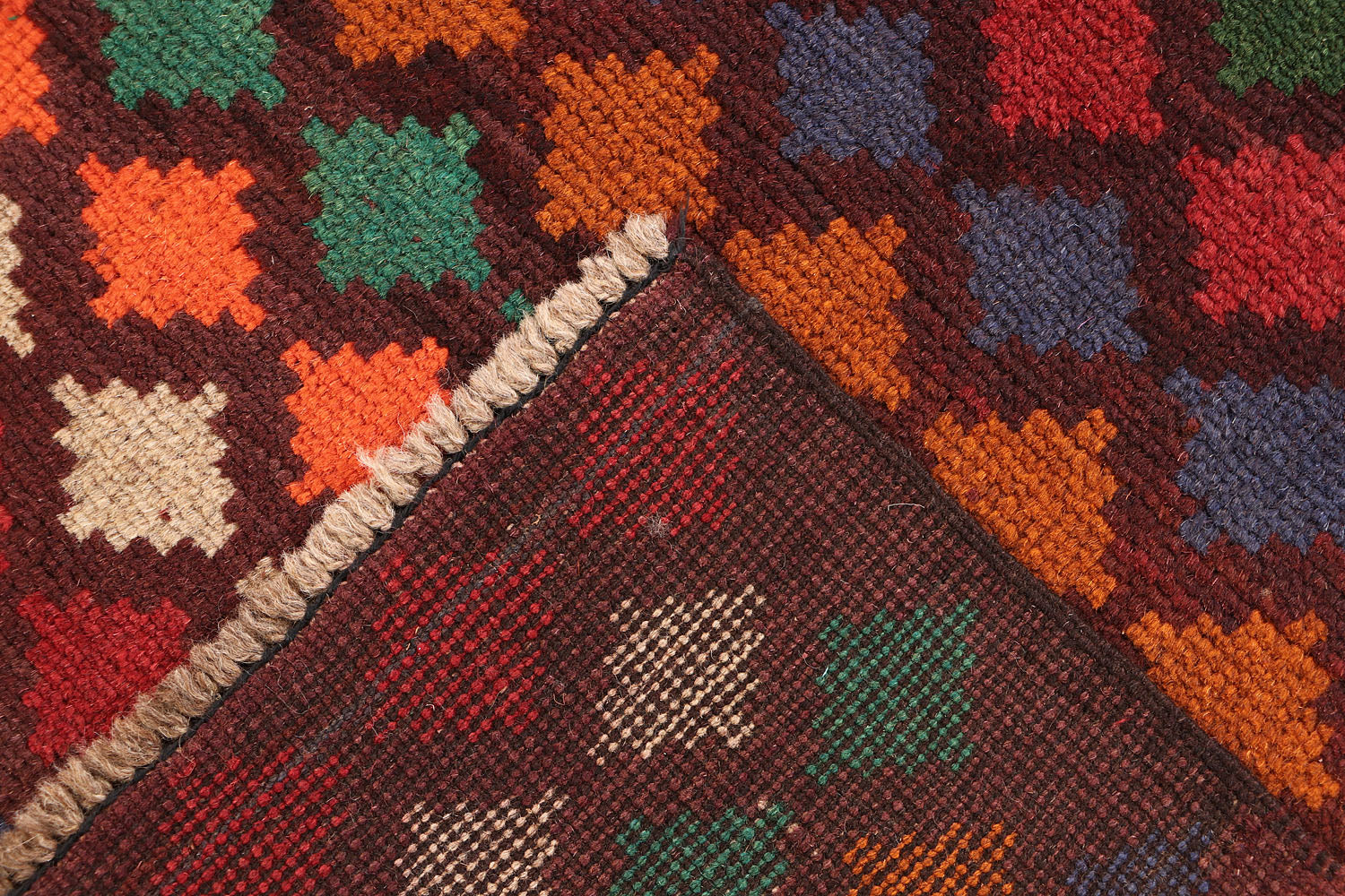 3' x 5' Brown Handmade Kohistani Baluchi Afghan Rug Rectangular