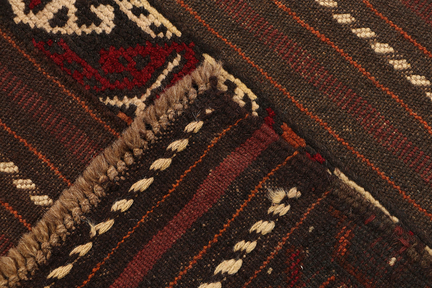 Brown Handmade Sufra Kilim Rug Runner