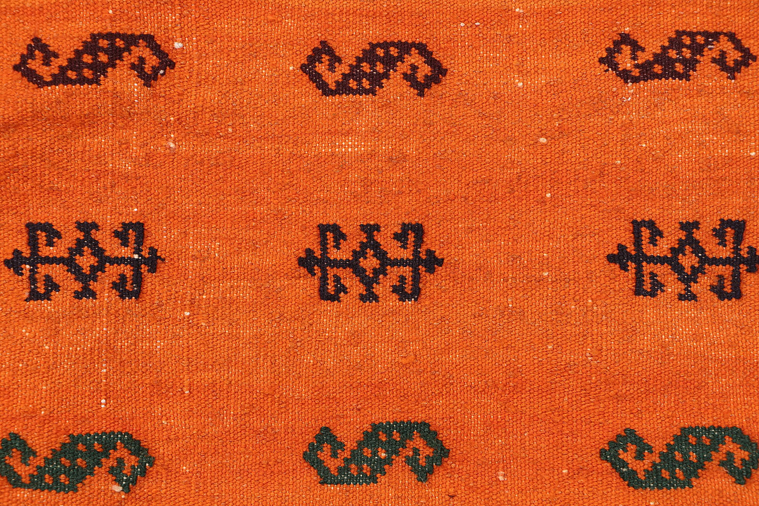 2' X 5' Orange Handmade Sufra Kilim Rug Rectangular