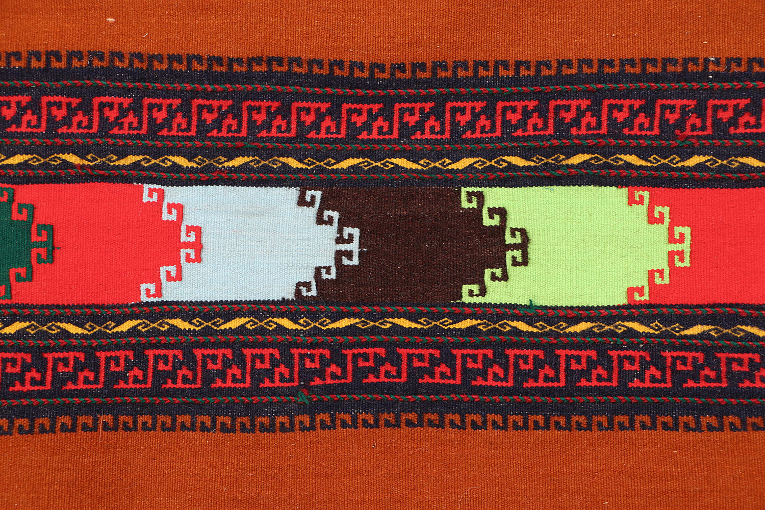 3' x 5' Gold Handmade Sufra Kilim Rug Rectangular