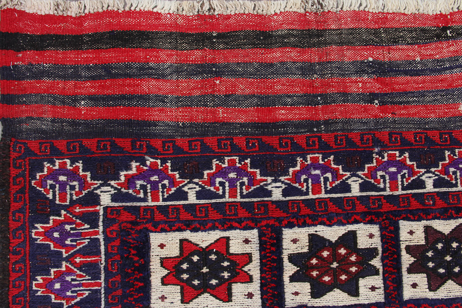 6' 6" x 8' Multi Handmade Berjista Afghan Rug Rectangular