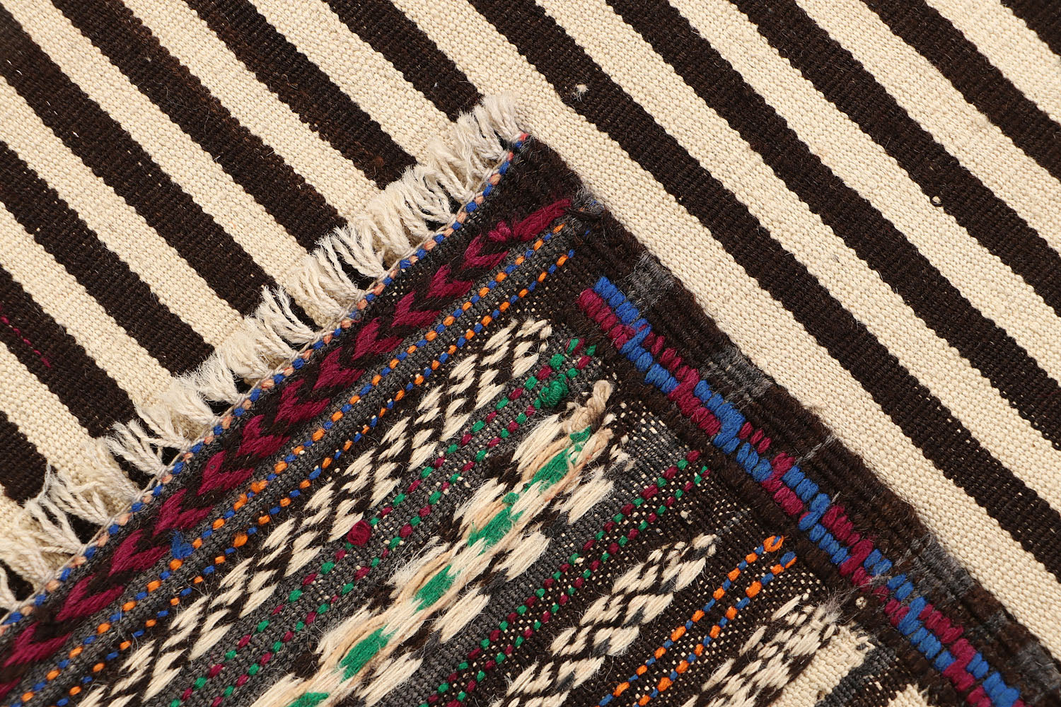 2' X 5' Multy Handmade Sufra Kilim Rug Rectangular