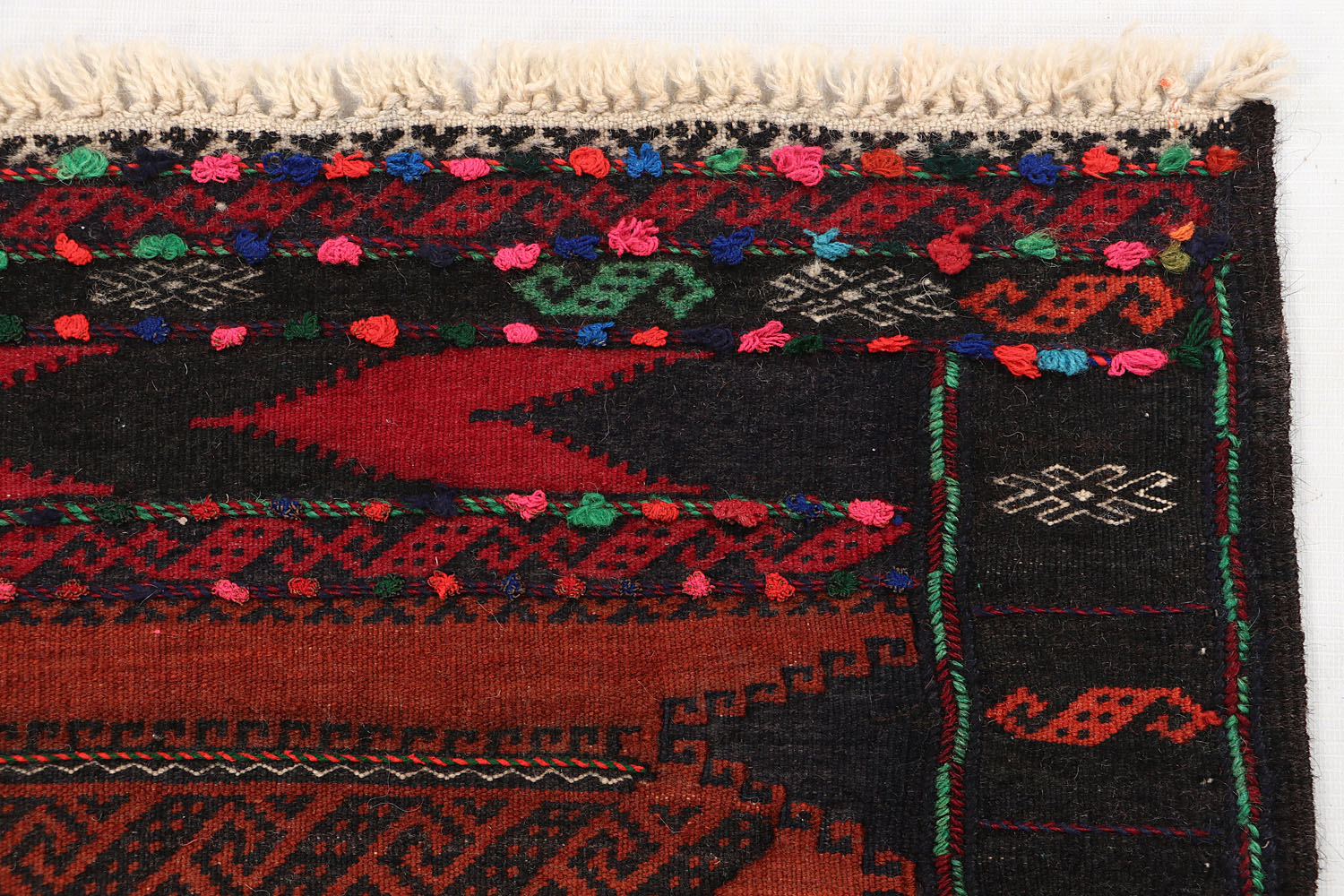 3' x 5' Orange Handmade Sufra Kilim Rug Rectangular
