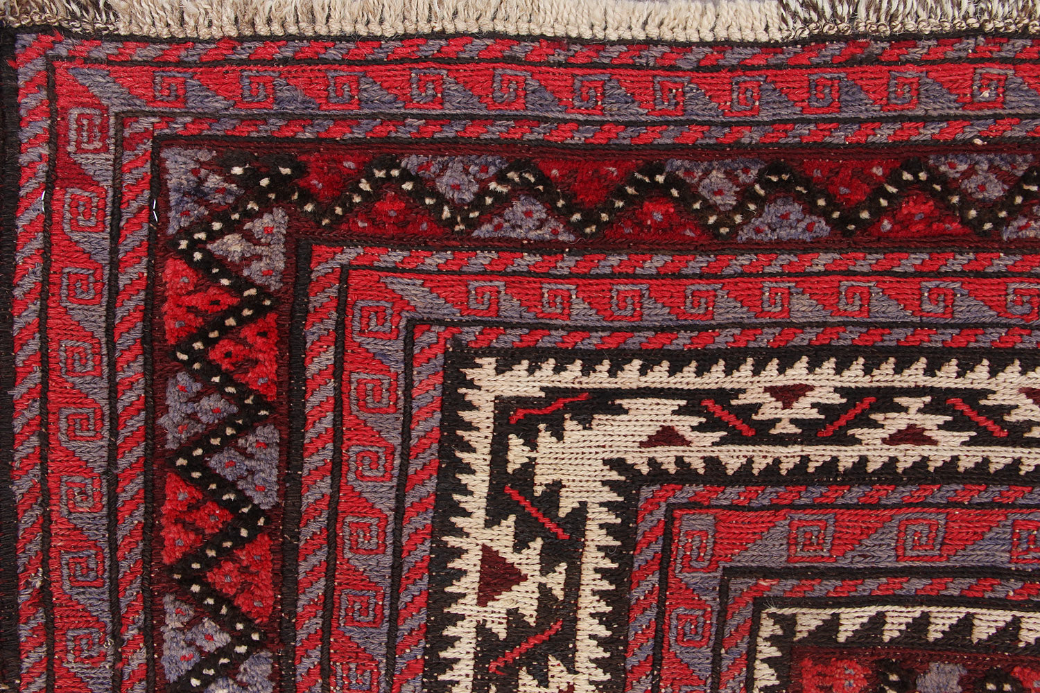 6' x 9' Ivory Handmade Berjista Afghan Rug Rectangular