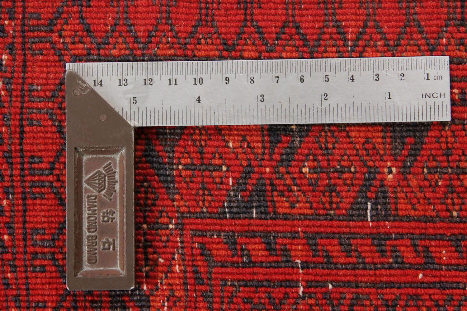 Red Handmade Mori Bukhara Afghan Rug Rectangular