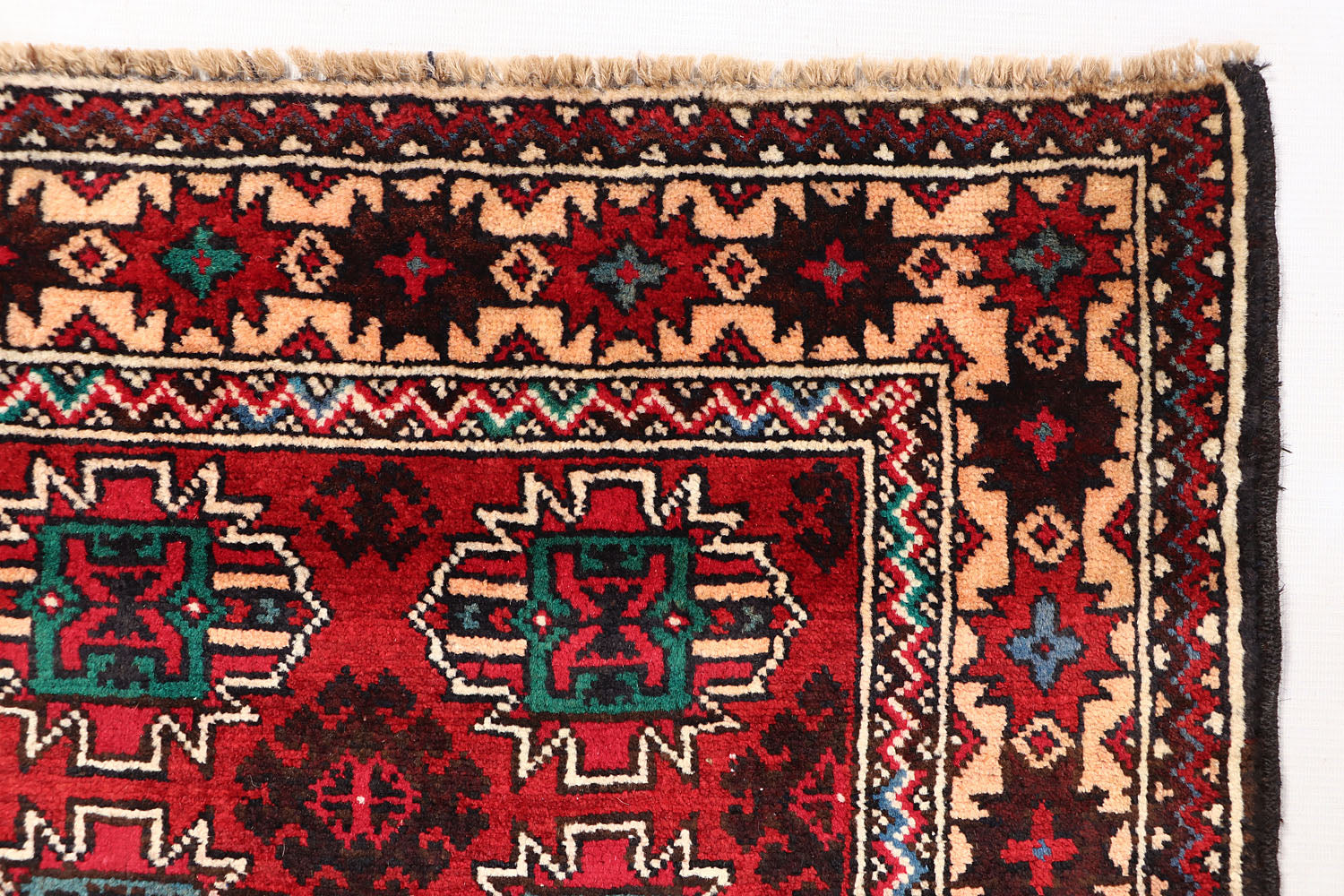 Red Handmade Adraskan Baluchi Afghan Rug Runner