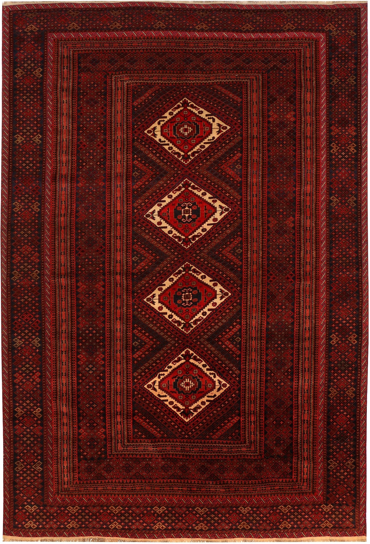 Handmade Nakhunak Afghan Rug
