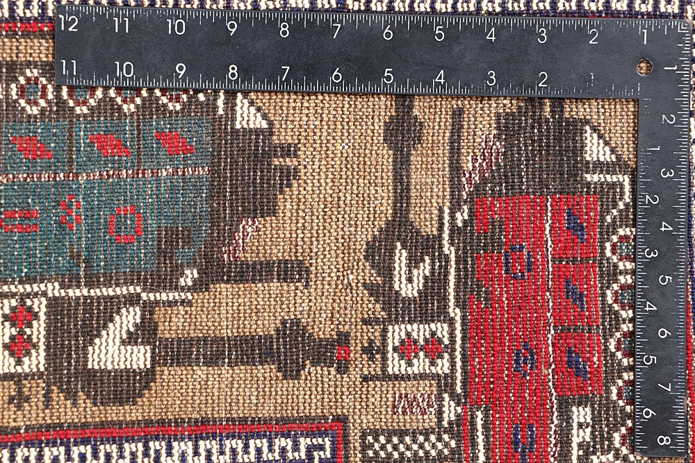 Light Brown Hand Knotted Wool War Rug 4'6" x 6'6"
