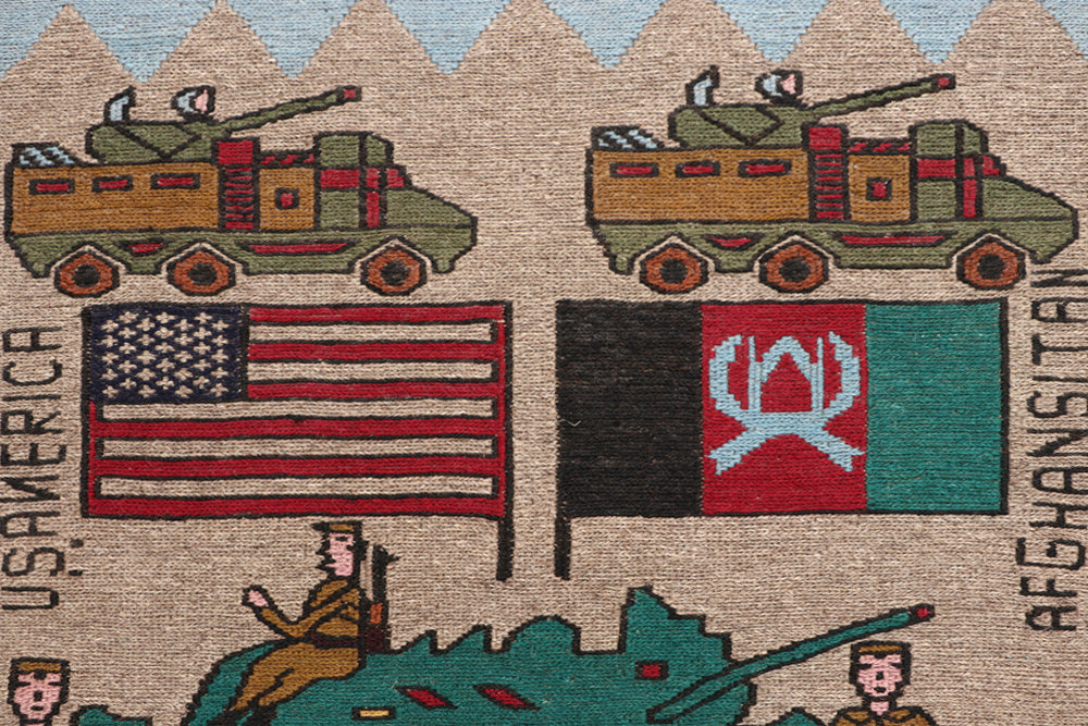 Light Brown Hand Knotted Wool War Rug 4' x 6'