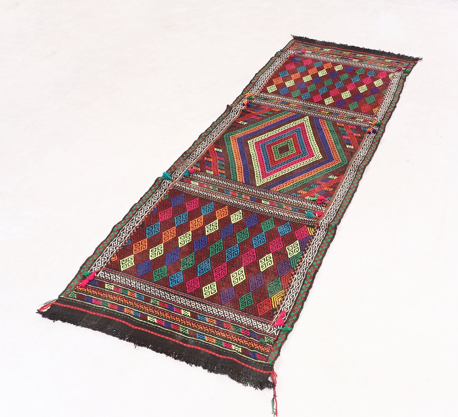 Multy Handmade Suzani Kilim Rug Rectangular