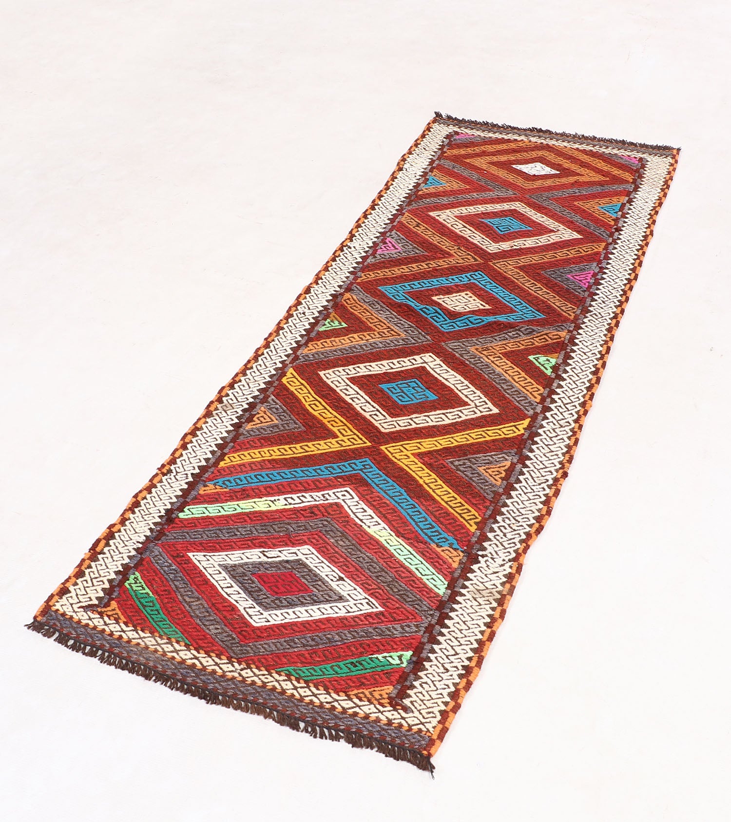 Multy Handmade Suzani Kilim Rug Rectangular