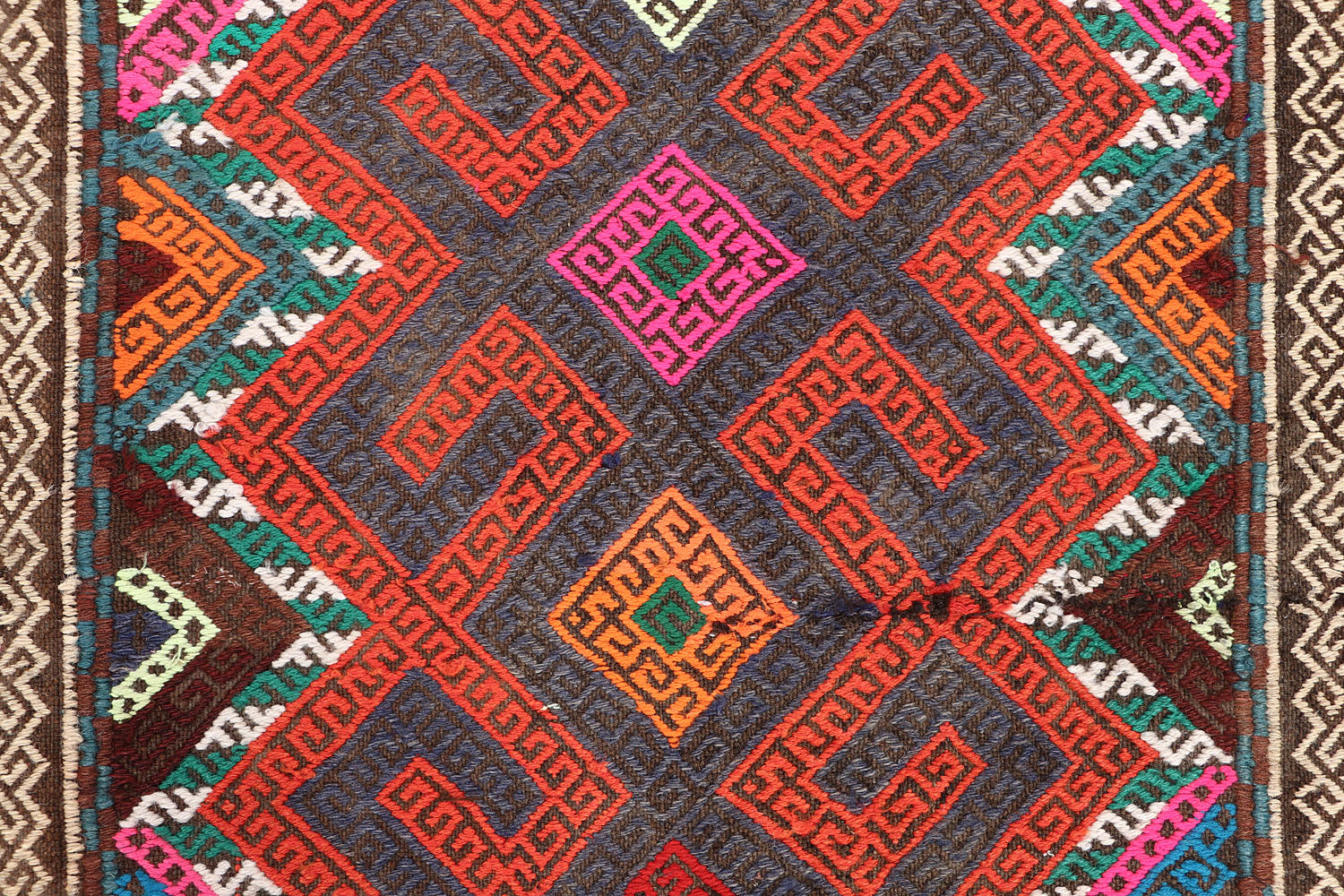 Multy Handmade Suzani Kilim Rug Rectangular