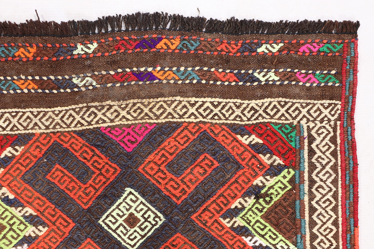 Multy Handmade Suzani Kilim Rug Rectangular