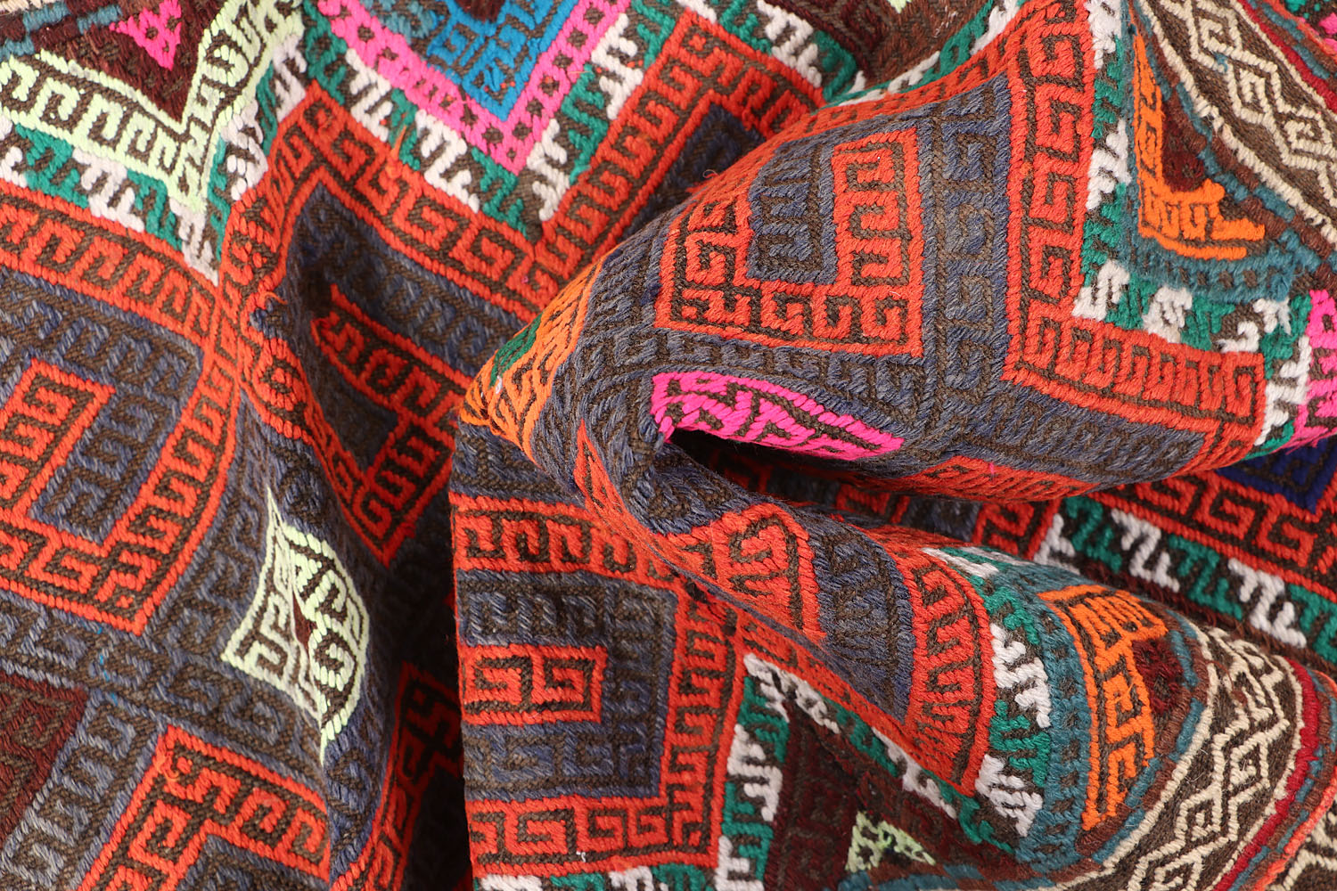 Multy Handmade Suzani Kilim Rug Rectangular