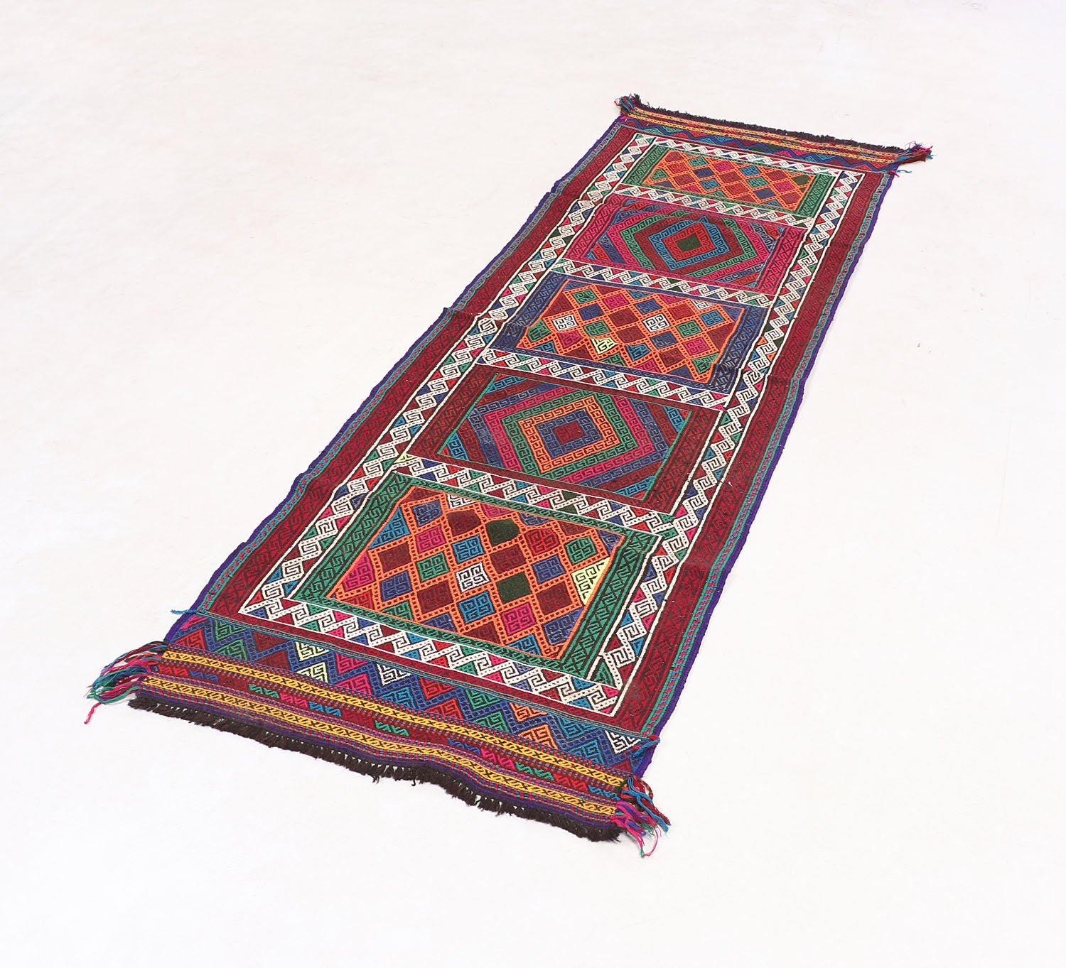 Multy Handmade Suzani Kilim Rug Rectangular