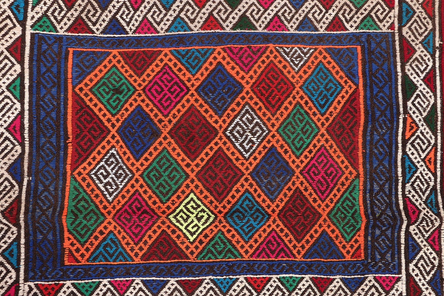 Multy Handmade Suzani Kilim Rug Rectangular