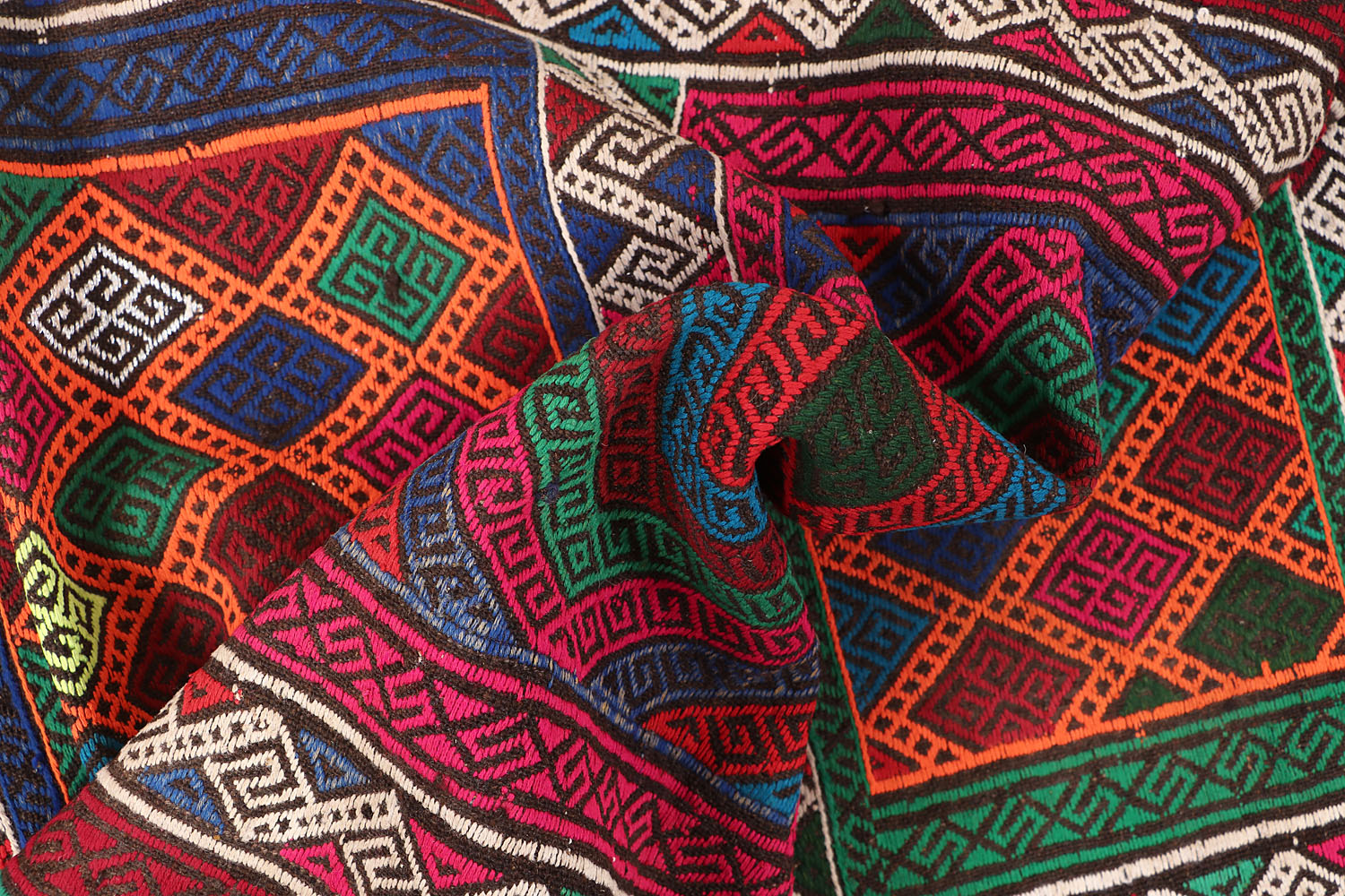 Multy Handmade Suzani Kilim Rug Rectangular