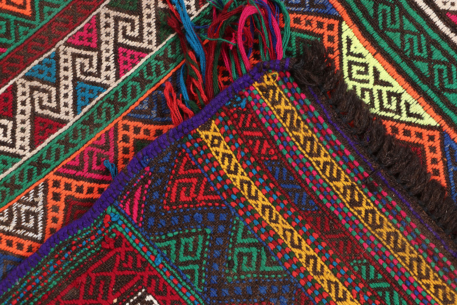 Multy Handmade Suzani Kilim Rug Rectangular