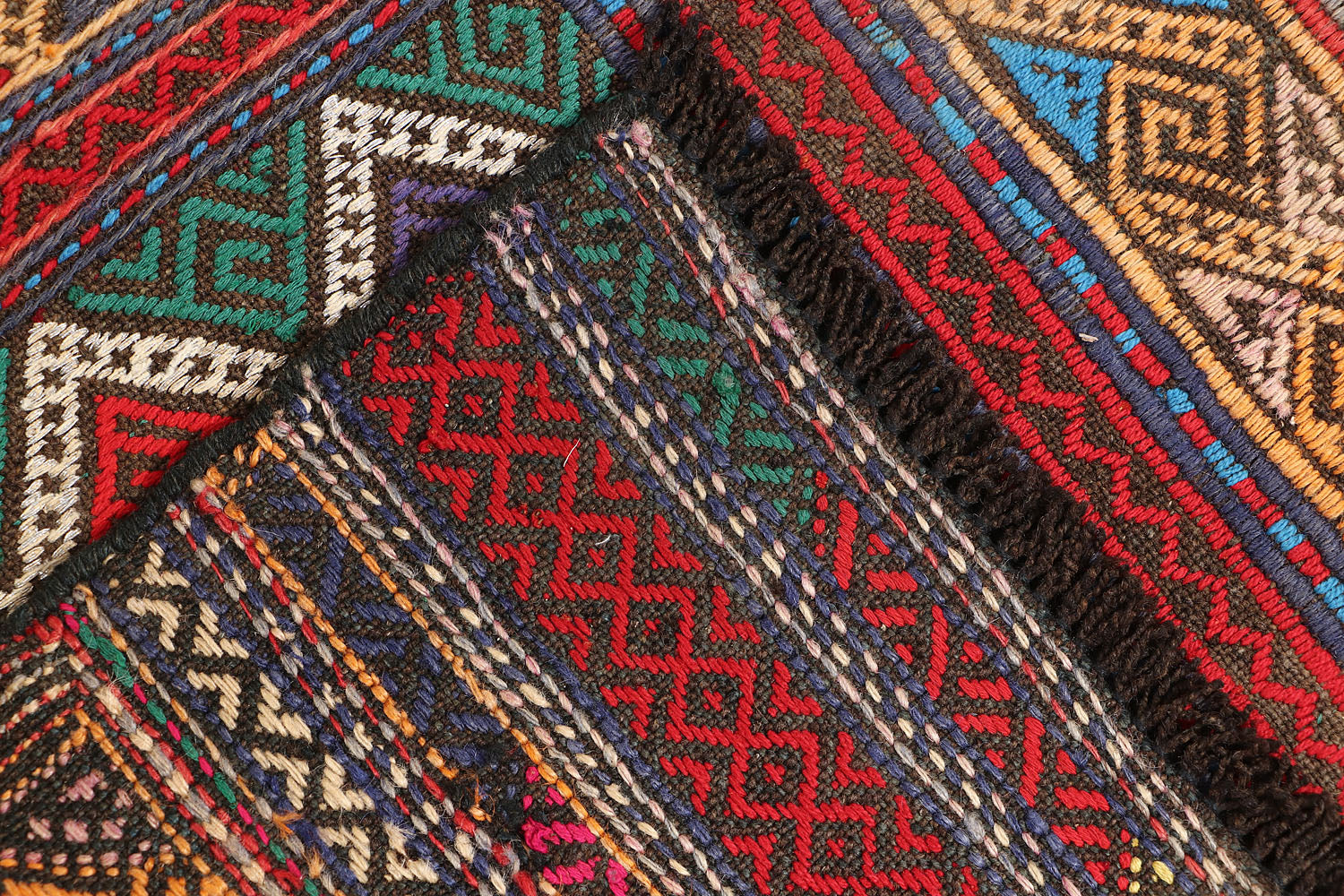 Multy Handmade Suzani Kilim Rug Rectangular