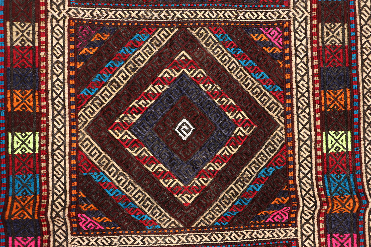 2' 6" x 6' Multy Handmade Suzani Kilim Rug Runner