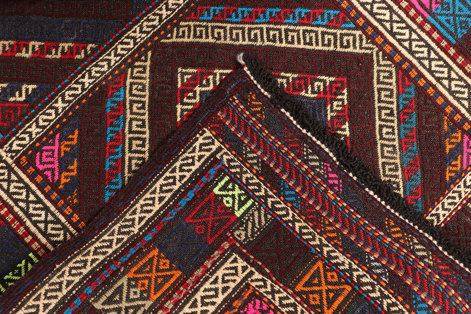 2' 6" x 6' Multy Handmade Suzani Kilim Rug Runner