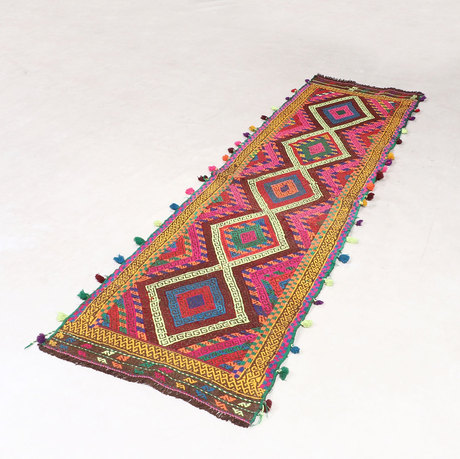 Multy Handmade Suzani Kilim Rug Runner